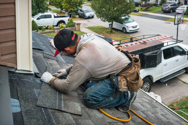 Professional Gutter Repair And Installation technician working in White Haven, PA